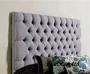 luxisleepltd Style Luxury Colchester Headboard in Linen fabric and 30" Height, 3ft,4ft,4ft6,5ft and 6ft and Many colours (4ft6, PURPLE)