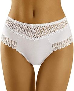 Wolbar Braguita con Encaje para Mujeres WB416, Blanco,XL