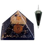 Orgone Pyramid Reiki Energized Orgonite Pyramid for Balancing Chakra | Yoga | Meditation |Positive Energy by Bliss Creation (Black Tourmaline-Pendulum)