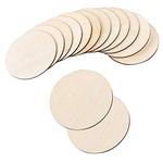 Zngou 18 PCS Wooden Discs 10cm Round Wood Coasters Unfinished Blank Wood Slices Cutouts Wooden MDF Wood Circle Sign Natural Wood Pieces For Crafts DIY Decorations Tags Ornaments Scrapbook Plaques