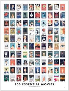 Pop Chart | 100 Essential Movies Scratch-Off Chart | 12" x 16" Scratch-Off Poster | Original Bucket List Poster of Must-See Movies | Featured in Wirecutter and on Huckberry