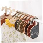 7pcs Baby Closet Dividers, Baby Clothes Organizer from Newborn to 24 Months Wooden Cute Nursery Hanger Dividers Easily Organize Your Baby's Room(Whale)