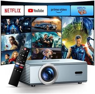 [Netflix Officially & Dolby Audio] Smart Projector with WiFi6 and Bluetooth5.3, Electric Focus & Auto Keystone 4K Support, 22000L Movie Projectors, OWNKNEW Native 1080P Proyector Built-in Apps
