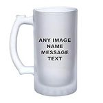 Personalised with Your Own Image/Text/Message/Any Name 16oz Frosted Stein Beer Mug Joke Dad, Father’s Day, Grandad, Uncle, Birthday, Christmas Pitcher Tankard Secret Santa.