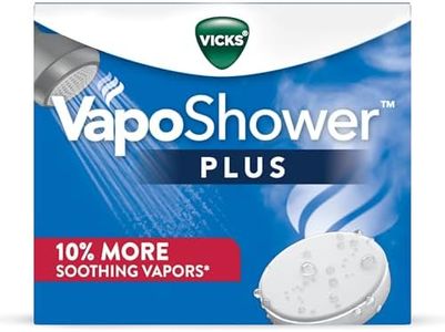 Vicks, VapoShower Plus, Shower Steamers, Eucalyptus Shower Steamer & Menthol Scent, Clean Dissolving Vapor Shower Tablets, Aromatherapy Shower Steamer & Shower Bombs, 12 count