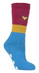 HEAT HOLDERS - Ladies Wonder Woman Novelty Warm Non Slip Thermal Slipper Socks with Grips (4-8 uk, Wonder Woman)