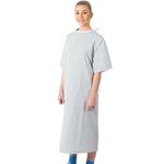 Interweave Healthcare Lapover Hospital Gown with Colour Coded Ties, Blue Diamond Print, One Size, As Used in Hospitals