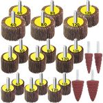 FEIHU 22 pcs Flap Wheel Set Abrasive wheel set 3 different sizes Ø 40/30/25 （60 80 120 grit ） For Drills different materials, Electric drill rotary tool, sandpaper drill