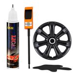 Matte Black Rim Touch Up Paint, Car Wheel Scratch Repair Touch Up Paint Pen, Quick And Easy Wheel Scratch Repair, Universal Color Black Wheel Paint (Matte Black)