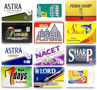 Astra-Derby-Shark-Voskhod-Rapira-Lord 60 Quality Double Edge Razor Blades Sampler (12 different brands)