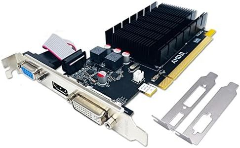 QTHREE Radeon HD 5450 Graphics Card,2GB,GDDR3,64 Bit,DVI,HDMI,VGA,Low Profile Video Card for PC,Computer GPU,PCI Express x16,DirectX 11,2 Monitors Support