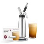 Hatfields London Original NitroPress - Nitro Cold Brew Coffee Maker Kit | Includes 10 Nitrogen Cartridges | Portable Infuser for Smooth Nitro Drinks, Cold Brew, Cocktails & Tea at Home or On the Go