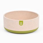 Eha Earth Friendly EcoBlend Dog Food Bowl | Anti-Skid Dog Bowl & Cat Bowl | Pet Bowl Made with Rice Husk | Cat Food Bowls | 1350 ml, 1 Unit | Spring Green