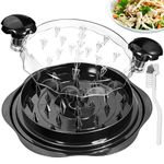 Chicken Shredder, 25cm Visible Chicken Breast Shredder Tool Twister Mince Masher with Brush, Meat Shredder Mince Masher | Heat Resistant, BPA Free, Anti-Slip & Dishwasher Safe, Ergonomic Handle