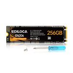 Ediloca EN206 256GB 3D NAND M.2 SSD, M.2 2280 SATA III 6Gb/s SSD Internal Hard Drive, Read/Write Speed up to 550/460 MB/s, Compatible with Ultrabooks, Tablet Computers and Mini PCs