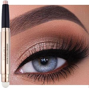 Glitter Eyeshadow Metallic Eye Shadow Stick,Pearl Shimmer Dual-Ended Eyeshadow Eye Brightener Highlighting Pen,High Pigmented,Cruelty Free,Smooth Easy To Color For Sensitive Eyes Makeup (#03)