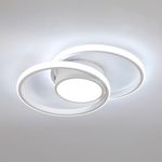 Comely LED Ceiling Lights, 42W 4800LM Lighting Fixture, Dia 40cm Round Modern Design Ceiling Lighting for Hallway Balcony Bedroom Corridor, Cold White 6500K