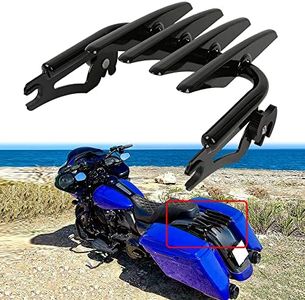 DREAMIZER Gloss Black Detachable Stealth Luggage Rack Compatible for Harley Touring Road King 09-23