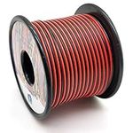 22awg 0.35mm² Electrical wire 2 Cord Extension Cable 100ft DC 12V/24V/300V Stranded Tinned Copper wire for LED Strips Ribbon Lamp Light