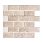 Smart Tiles Authentic Peel and Stick Backsplash And Wall Tiles (4 Sheets) – Subway (Subway Sora) 10.95 in X 9.70 in