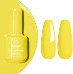 beetles Gel Polish Gel Polish, 15ml Canary Yellow Gel Polish Soak Off LED Nail Lamp Gel Polish Nail Art DIY Home Manicure Salon Gel 0.5OZ