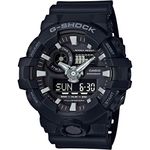 Casio Gents 52.00mm Quartz Watch with Black Analogue - Digital dial and Black Rubber Strap Strap GA-700-1BER