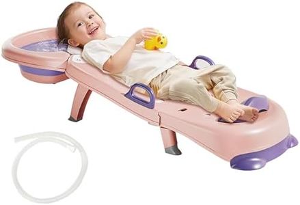 Hair Washing Station for Kids Children's Shower Seat Adjustable Children Shampoo Chair Bath Seat Household Foldable for 1 to 16 Years Old