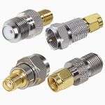 SMA to F Type Coax Connector Kit F to SMA Male to Female Coaxial Adapter Kit for WiFi Radios Antenna 4pcs