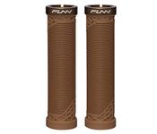 Funn Hilt Mountain Bike Handlebar Grips with Single Lock-on Clamp, Lightweight and Ergonomic Grips for MTB (Brown)