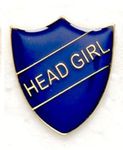 Sports Trophy HEAD GIRL METAL PIN BADGE BLUE SB018B