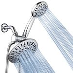 AquaDance 3328 7" Premium High Pressure 3-Way Rainfall Combo for The Best of Both Worlds-Enjoy Luxurious Rain Showerhead and 6-Setting Hand Held Shower Separately or Together-Chrome Finish