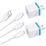 ARCCRA iPhone Charger (10FT+6FT+3FT) Extra Long Fast Charging Sync Cable with 2 X Dual Port USB Wall Charger Plug Adapter Compatible with iPhone 12 11 Xs Max XR X 8 7 6S 6 Plus SE2 5S iPad