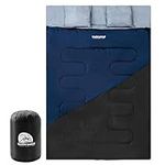 Double Sleeping Bag for Adults and Kids - Lightweight Sleeping Bag with 2 Pillows, 2 Man Large Sleeping bag for Camping, Waterproof 3 Season Sleeping Bag for Outdoor, Hiking by Underwood-Aggregator