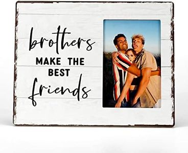 FONDCANYON Brothers Make The Best Friends Picture Photo Frame,Best Friends Picture Frames,Gift for Brother Brothers Birthday,Best Man Best Friends Groomsman Gift for Brother Twin Boys(4x6 Inch Photo)