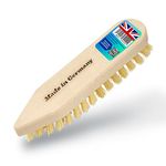 Sterling Products Wooden Iron Scrub Hard Stiff Bristle, Hardwood Brush for tough floors, tiles, decking and much, Pack of 1 Pc