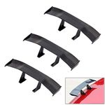 Weforu 3Pcs Car Mini Spoiler Wing, Universal Carbon Fiber Car Tail Wing Auto ABS Rear Spoiler Wing Decoration 6.7inch