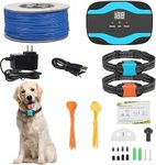 RUXAN Electric Underground Dog Fence, Electric In Ground Fence for Dogs Containment System, Aboveground Pet Containment System with Rechargeable Collar Receivers, 656Ft Boundary Wire Set