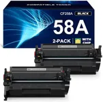 58A CF258A Toner Cartridge (with chip) Compatible Replacement for HP 58A CF258A 58X CF258X Laserjet MFP M428fdw M428dw M428fdn Pro M404n M404dn M404dw M404 M428 Toner Laser Jet Printer (Black 2-Pack)