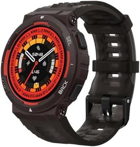 Amazfit Active Edge 46mm Smart Watch, Built in GPS, Ultra-Long 16-Day Battery Life, 10 ATM Water Resistance, for iOS and Android, Accurate Readings, Train Smarter with Zepp Coach™ (Lava Black)