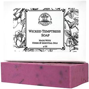 Art of the Root Wicked Temptress Shea Herbal Soap Bar | Handmade with Herbs and Essential Oils | Love, Attraction, Passion & Seduction Rituals | Wiccan Pagan Magick Conjure