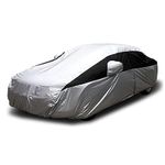 Titan Lightweight Poly 210T Car Cover for Sedans 472-513 cm. Waterproof, UV Protection, Scratch Resistant, Driver-Side Zippered Opening. Fits Camry, Accord and More.