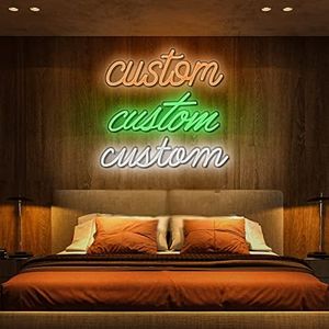 45inch Oversized Custom Neon Signs for Bedroom Wall Décor Store Holiday Display Personalized LED Name Lights for Wedding Party Dimmable Luminous Letters Words for Birthday Party Gift Bar Logo Ads