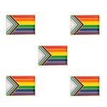 Pack 3PCS/5PCS/10PCS Progress Pride Lapel Pins Brooches Badges, Iron