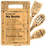 To My Bestie Gifts for Friendship Gifts for Women Friends Birthday Christmas Gifts Ideas for BFF Bestie Soul Sister Bestie Gifts for Women Friend BFF Gifts Best Friend Kitchen Gifts Cutting Board Set