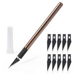 EHDIS Precision Craft Knife Set Craft Cutting Stencil Knife Tool Craft Cutting Stencil Knife for Art Cutting Craft Knife Tool Model Knife Modeling Knife for Clay Mat Plastic, Paper (Brown)