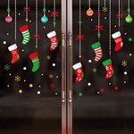 Gadgets wrap Christmas Wall Decals Window Stickers Snowman Santa Claus elk Christmas Tree Christmas Socks Stickers Door,car,Wall,Window - Christmas Decorations Wall Decals (Xmas Decal-Socks)