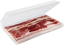 Home-X Bacon Saver - Plastic Airtight Bacon Container - BPA-Free, Dishwasher Safe, Leak-proof Bacon Storage Container for Fridge - Easy to Use Bacon Keeper for Home or Travel