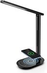 LASTAR LED Desk Lamp, Table Lamps with Wireless Charger, 7 Brightness & 4 Modes, Warm Desk Light with USB Charging Port, Auto Timer, Office Desk Light for Bedroom, Home Office