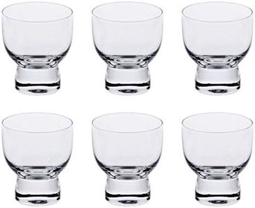 Happy Sales HSSC-6CLR2, Set of 6 Cold Glass Sake Cup Cups, Clear Glass