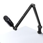 SUNMON Upgraded Blue Yeti Mic Arm, Heavy Duty Boom Arm Compatible with Blue Yeti, AT2020 and Most Mic, Hidden Cable Management, 3/8'' to 5/8'' adapter, Adjustable Mic Stand for Podcast Streaming